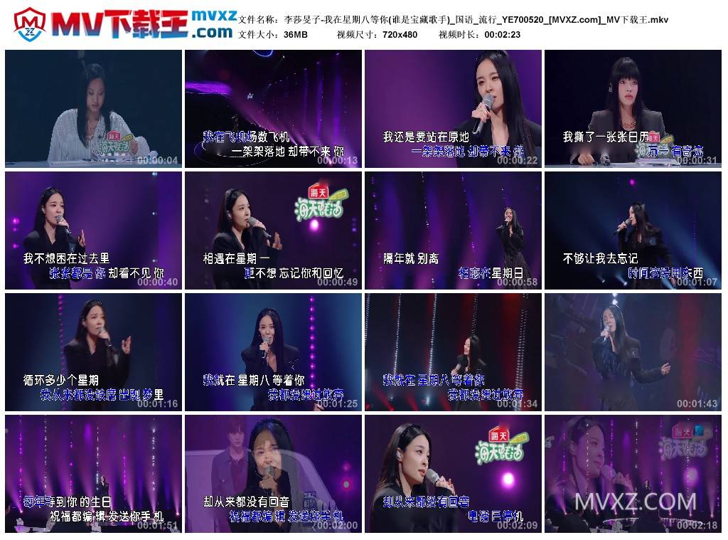 李莎旻子-我在星期八等你(谁是宝藏歌手)_国语_流行_YE700520